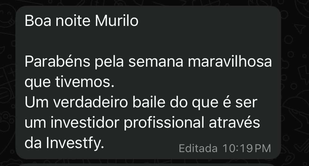 Depoimento de sócio Investfy