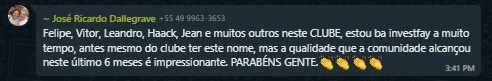 Depoimento de sócio Investfy